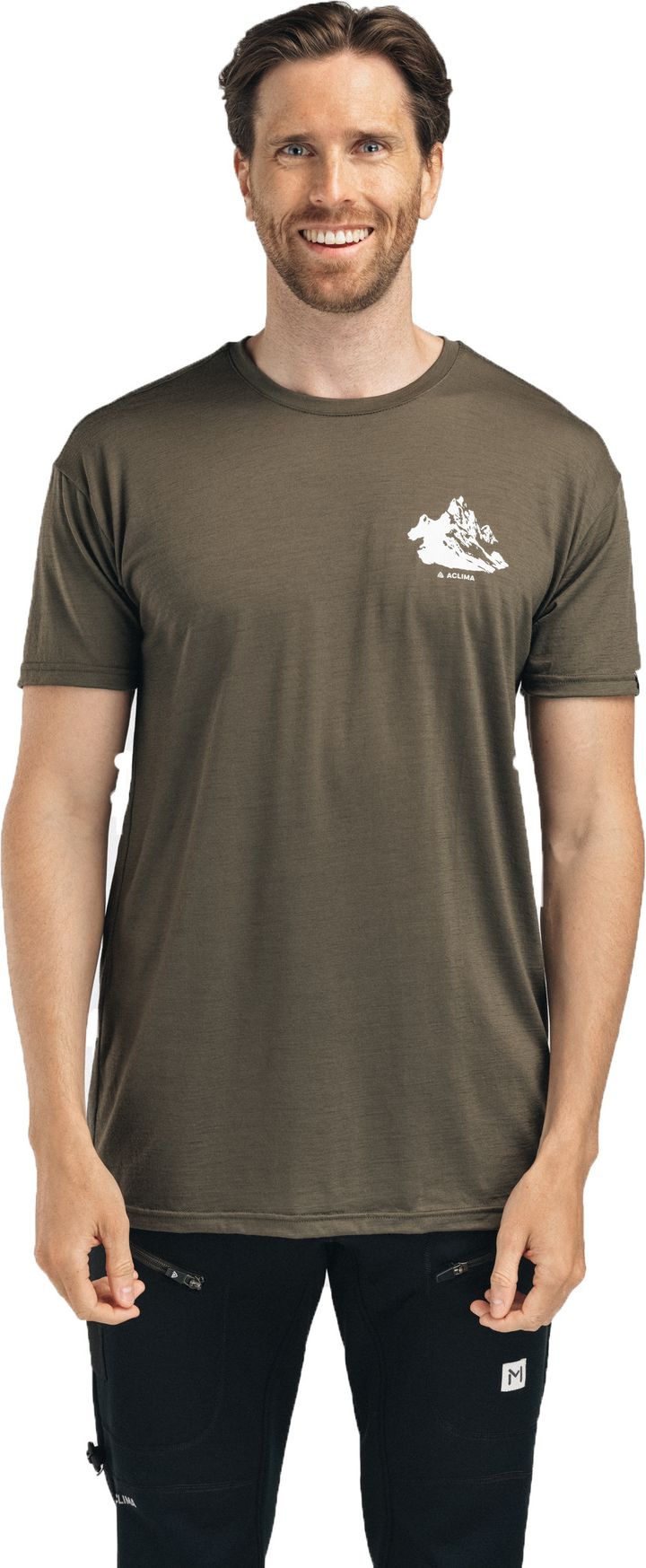 Aclima Men's Lightwool 140 Classic Tee Mountain Tarmac Aclima