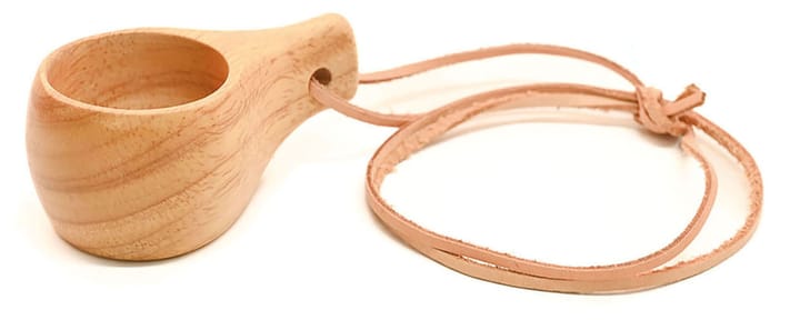Stabilotherm Wooden Cup with Leather Cord Rubber Wood Stabilotherm