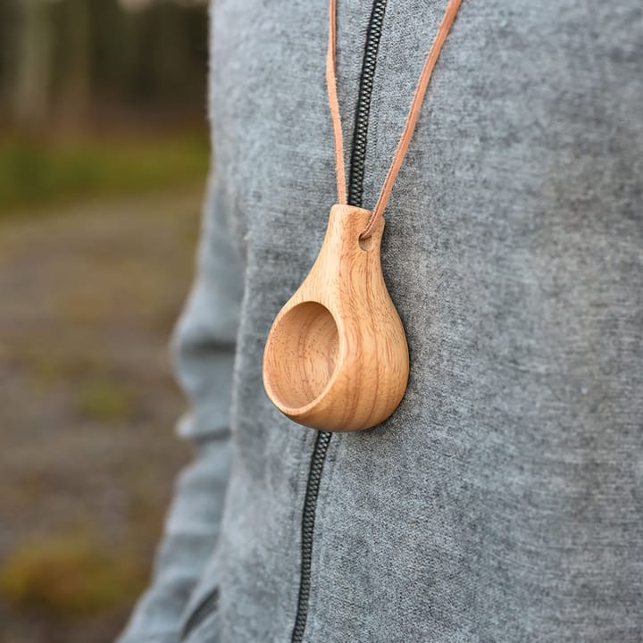 Stabilotherm Wooden Cup with Leather Cord Rubber Wood Stabilotherm