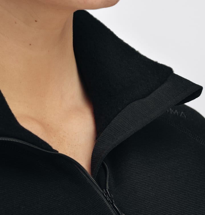 Aclima Fleecewool V2 Polo W/ Zip W'S Jet Black Aclima Aclima Fleecewool V2 Polo W/ Zip W'S Jet Black Aclima