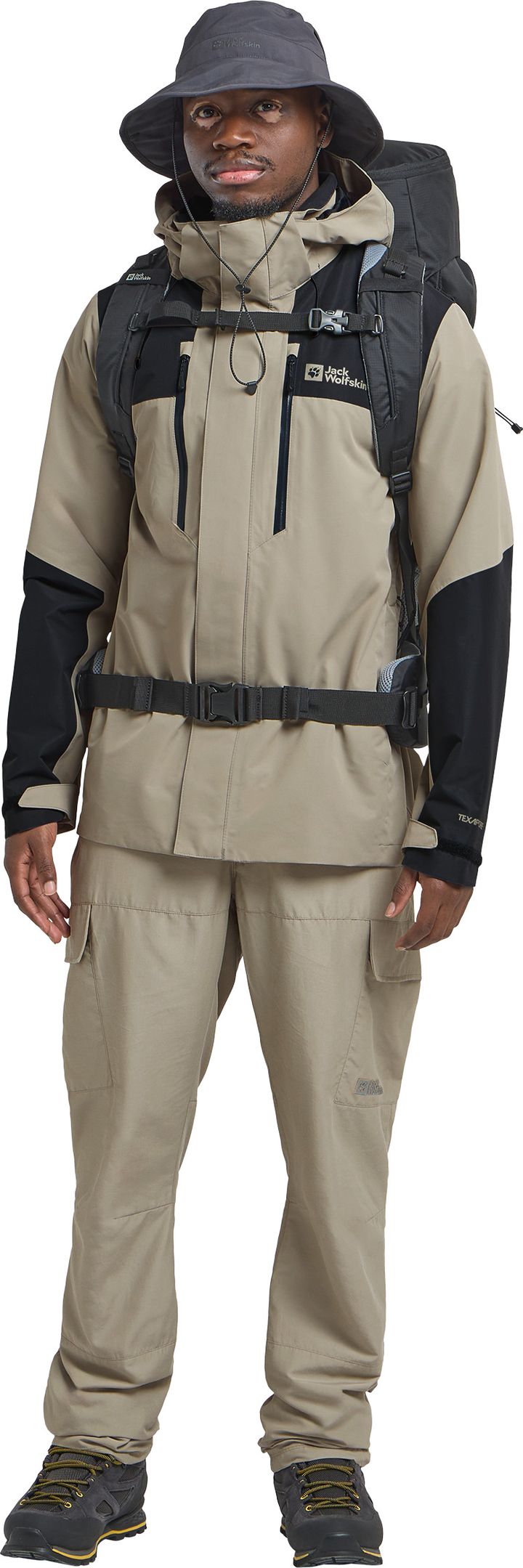Jack Wolfskin Men's Jasper 2-Layer Jacket Stone Jack Wolfskin