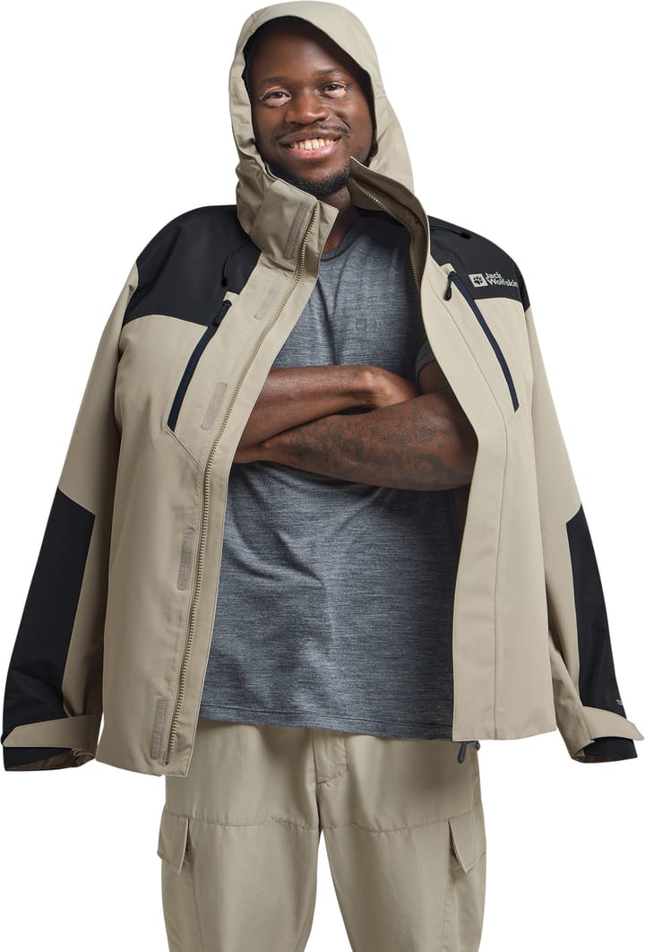 Jack Wolfskin Men's Jasper 2-Layer Jacket Stone Jack Wolfskin