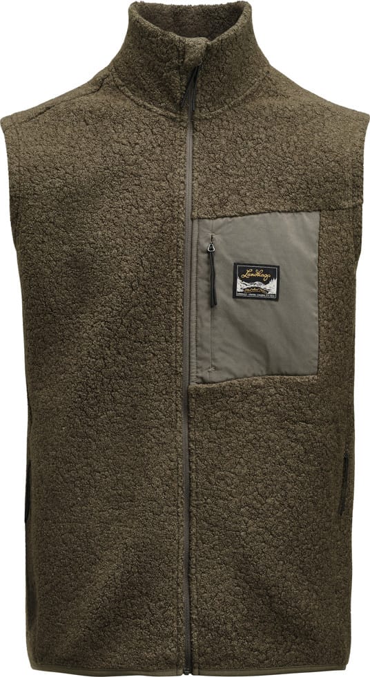 Lundhags Men's Flok Wool Pile Vest Forest Green Lundhags