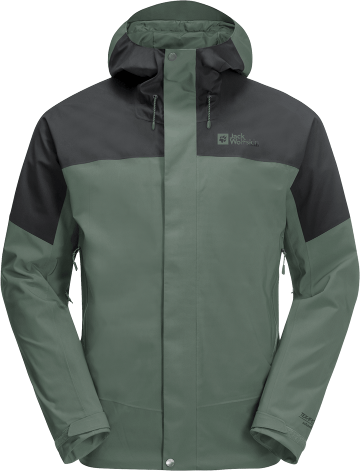 Jack Wolfskin Men's Kammweg 2-Layer Jacket Hedge Green Jack Wolfskin