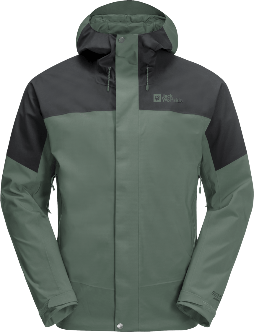 Jack Wolfskin Men's Kammweg 2-Layer Jacket Hedge Green