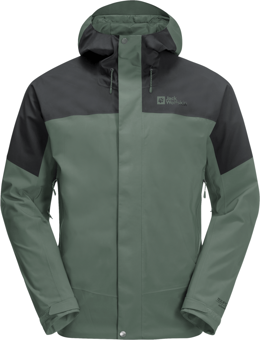 Jack Wolfskin Men's Kammweg 2-Layer Jacket Hedge Green