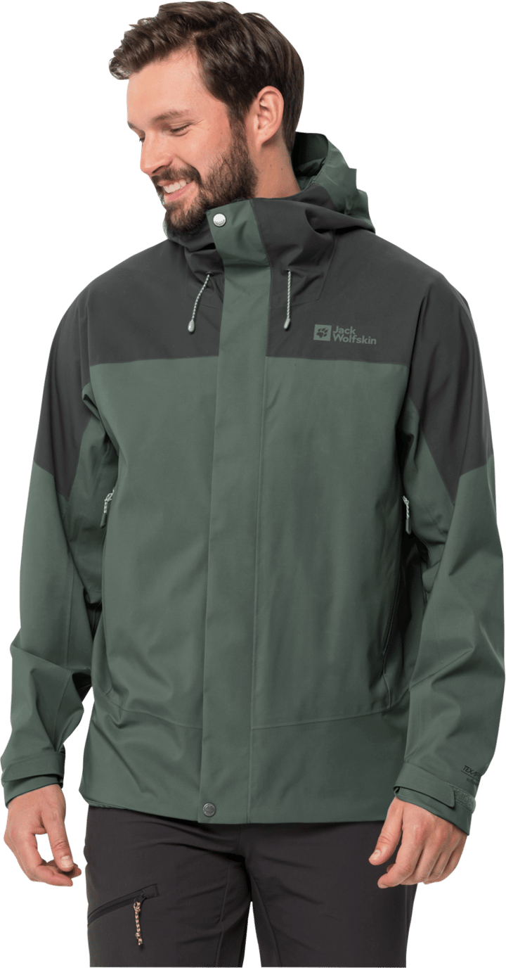 Jack Wolfskin Men's Kammweg 2-Layer Jacket Hedge Green Jack Wolfskin