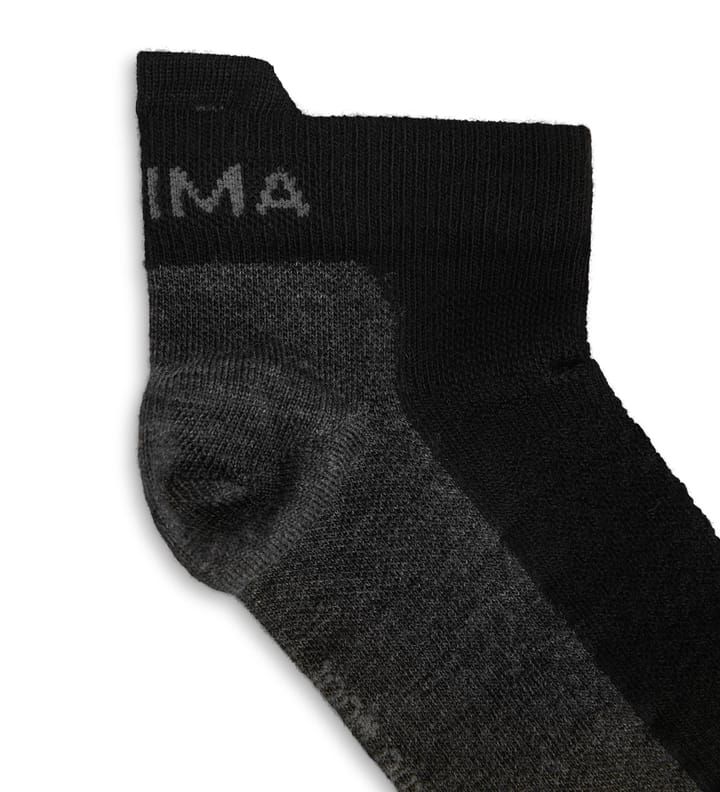 Aclima Ankle Socks 2-Pack Jet Black/grey Aclima