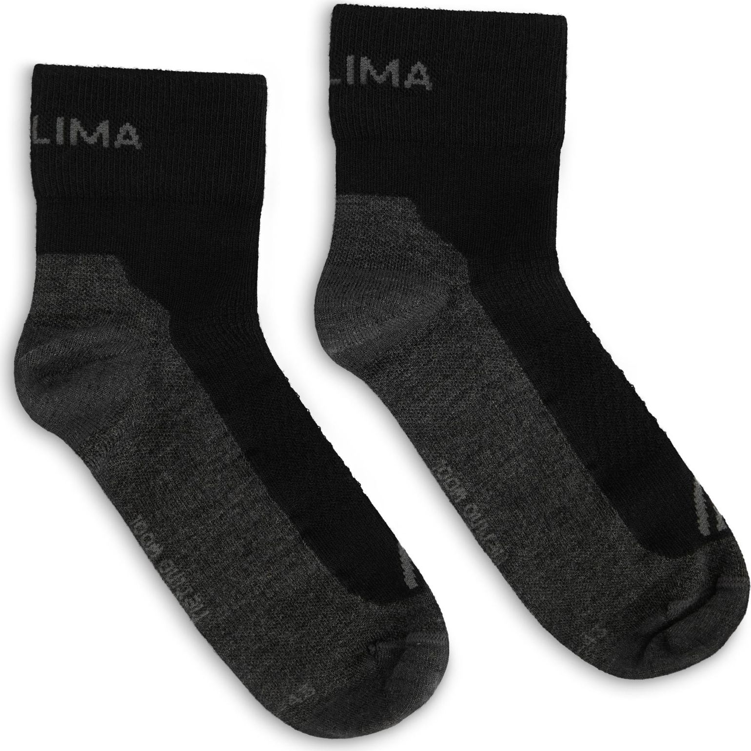 Aclima Running Socks 2-Pack Jet Black/grey