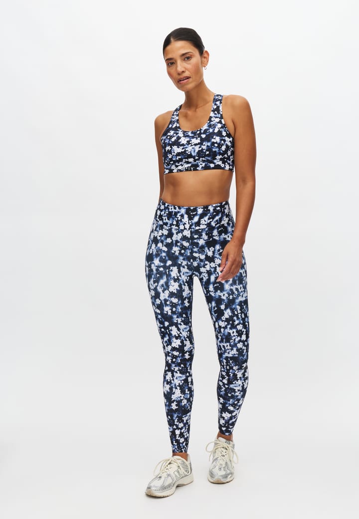 Röhnisch Women's Printed High Waist Tights Indigo Bloom Röhnisch