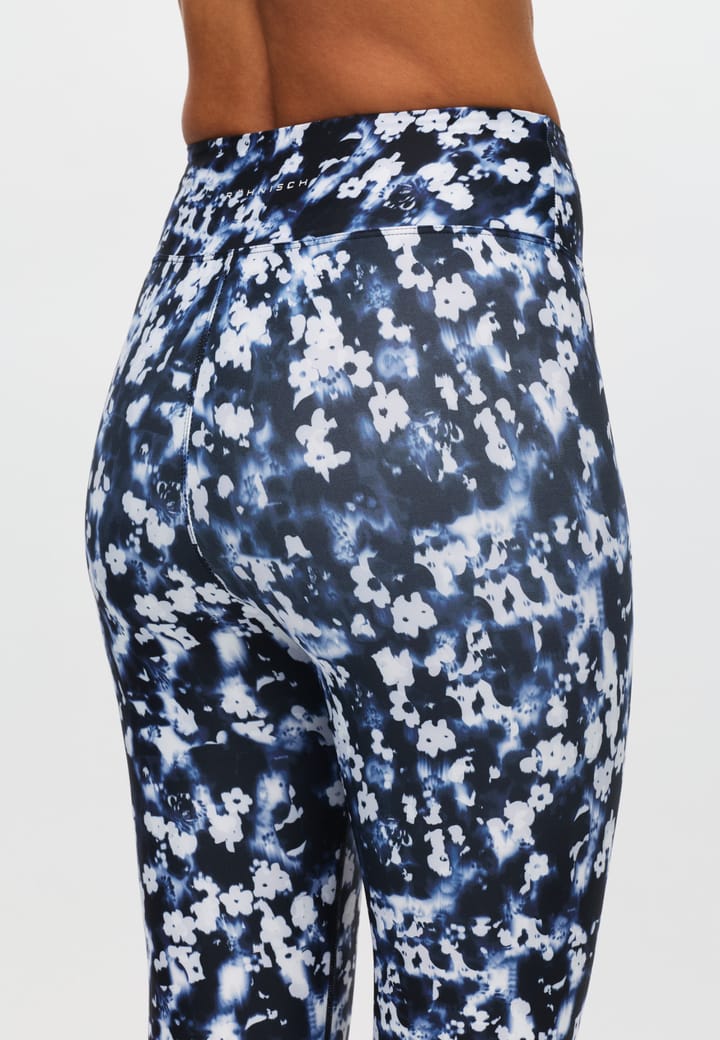 Röhnisch Women's Printed High Waist Tights Indigo Bloom Röhnisch