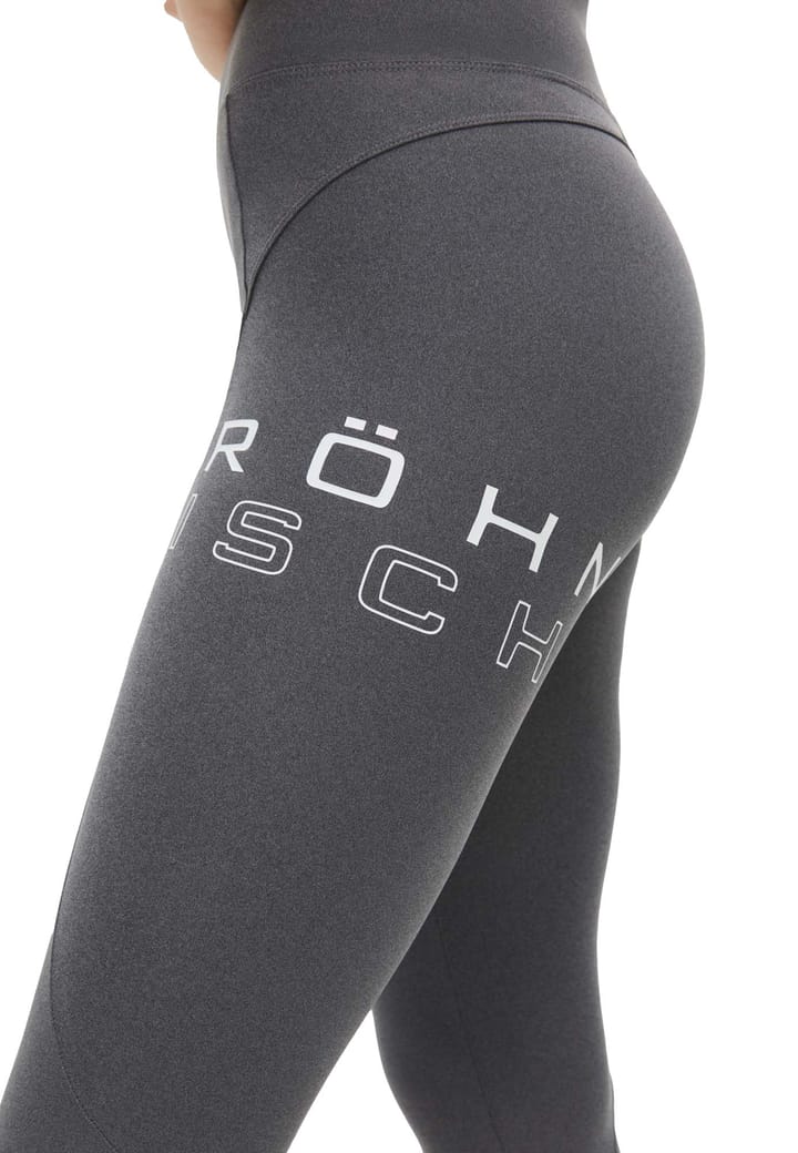 Röhnisch Women's Endorphin Logo Tights Dark Grey Melange Röhnisch