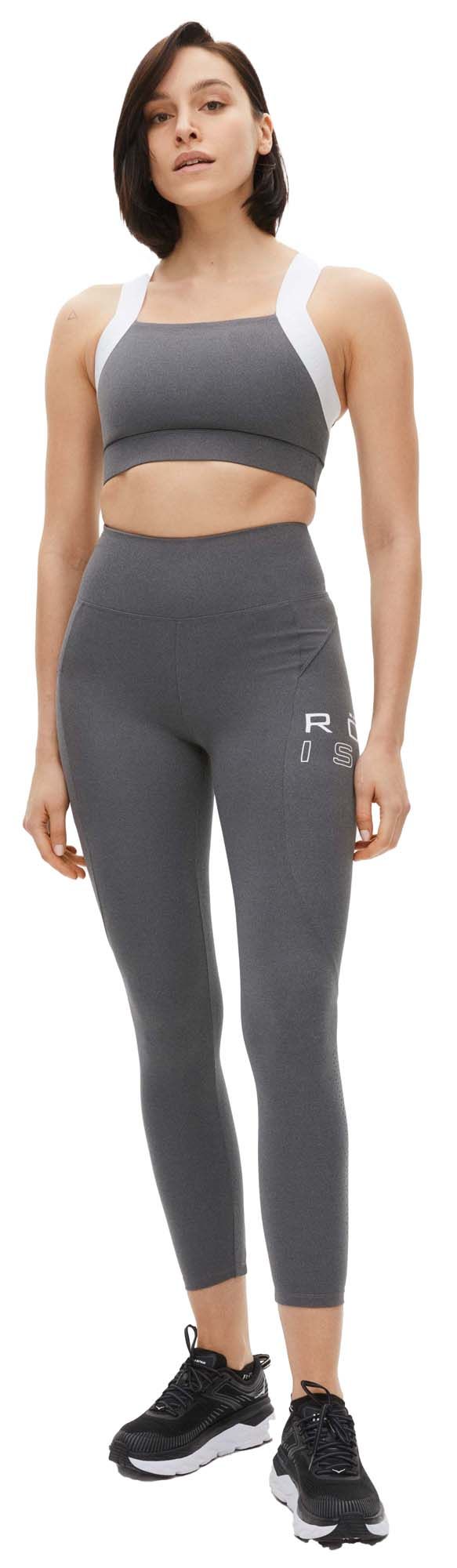 Röhnisch Women's Endorphin Logo Tights Dark Grey Melange Röhnisch