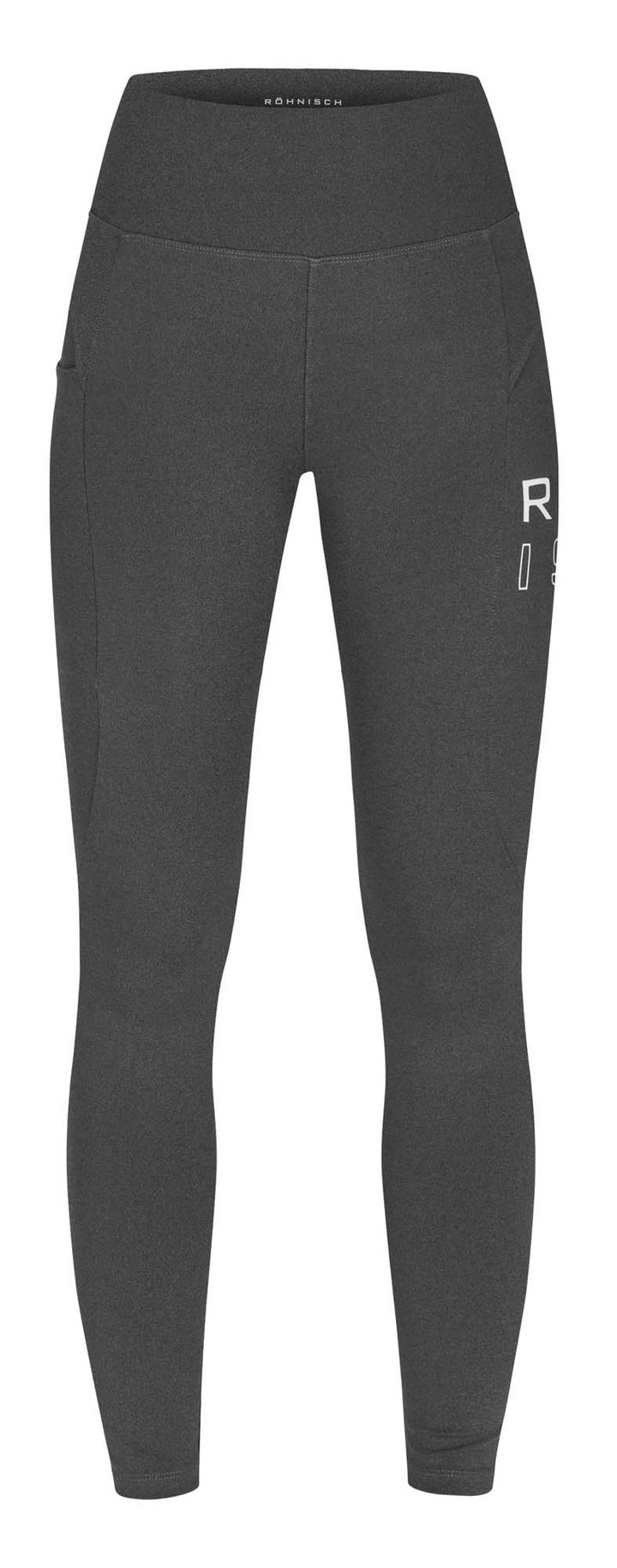 Röhnisch Women's Endorphin Logo Tights Dark Grey Melange Röhnisch