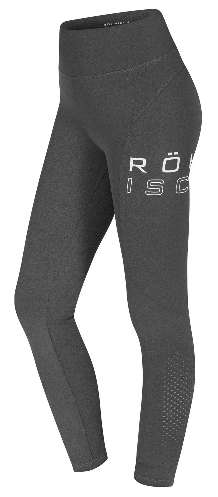 Röhnisch Women's Endorphin Logo Tights Dark Grey Melange Röhnisch