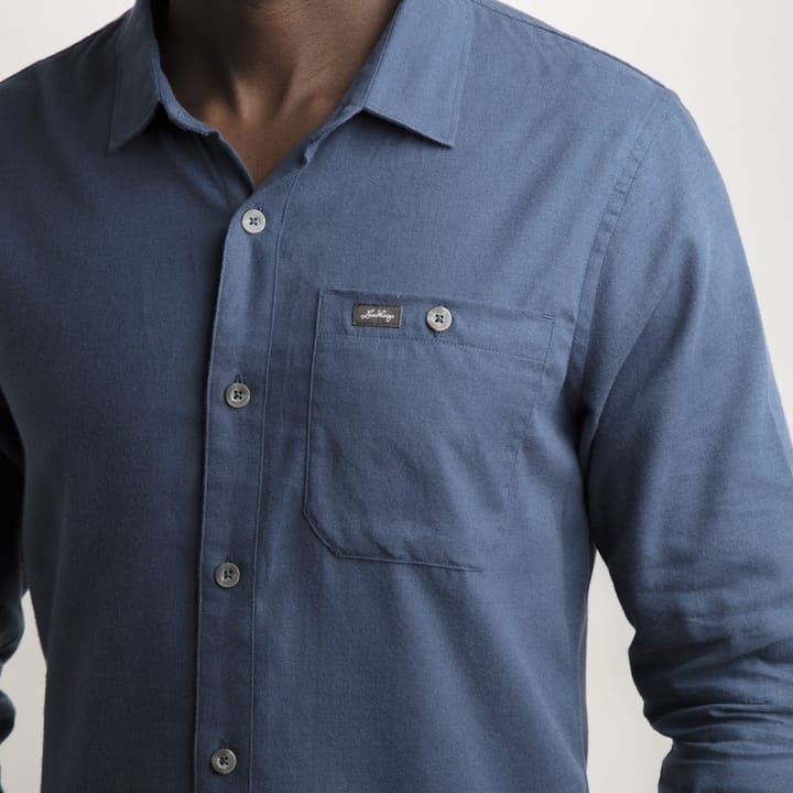 Lundhags Men's Ekren Solid Long Sleeve Shirt Mid Blue Lundhags
