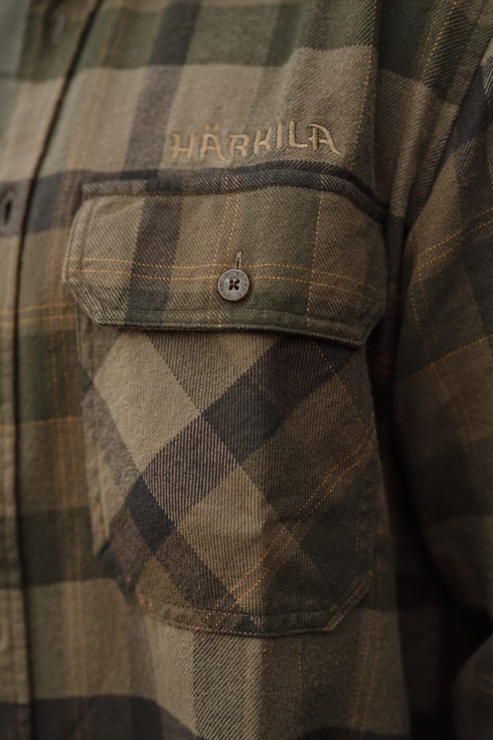 Härkila Men's Asmund Longsleeve Shirt Beech Green Check Härkila