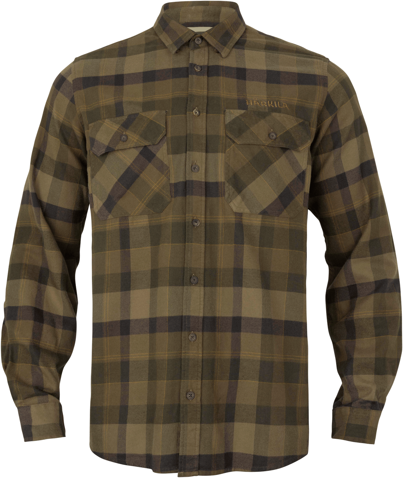 Härkila Men's Asmund Longsleeve Shirt Beech Green Check