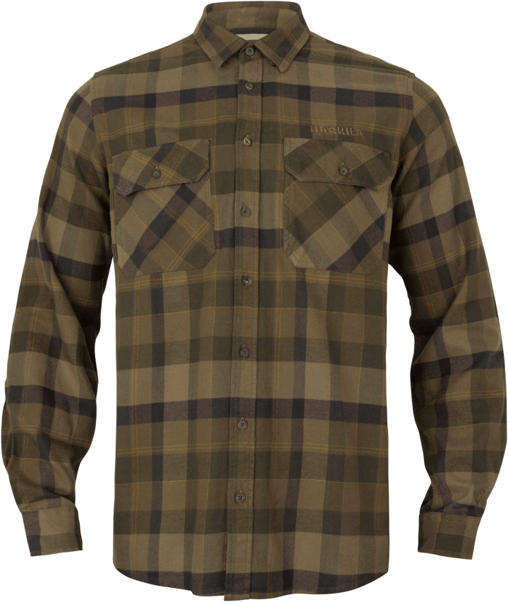 Härkila Men's Asmund Longsleeve Shirt Beech Green Check Härkila