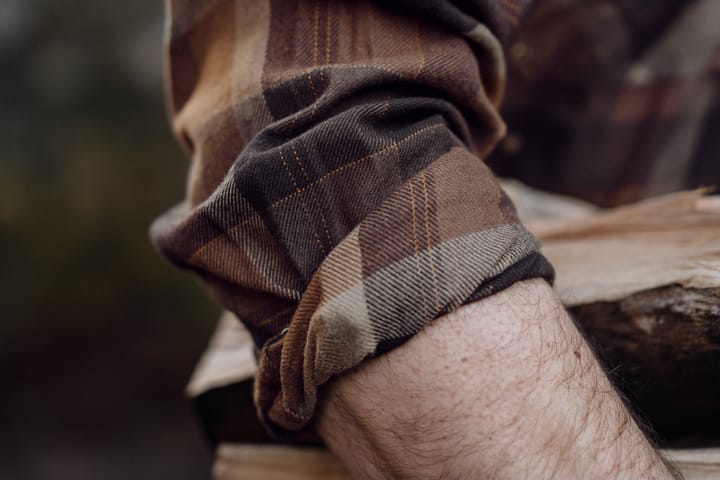 Härkila Men's Asmund Longsleeve Shirt Rust Brown Check Härkila