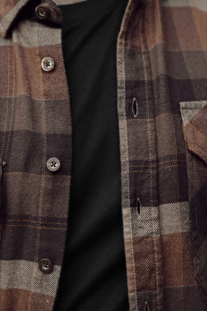 Härkila Men's Asmund Longsleeve Shirt Rust Brown Check Härkila