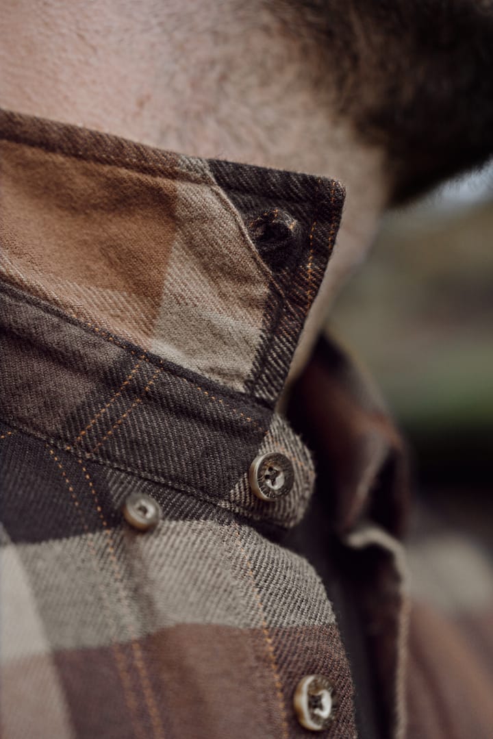 Härkila Men's Asmund Longsleeve Shirt Rust Brown Check Härkila
