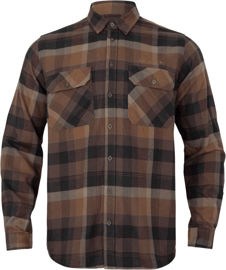 Härkila Men's Asmund Longsleeve Shirt Rust Brown Check Härkila
