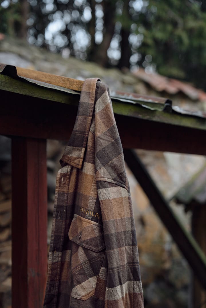 Härkila Men's Asmund Longsleeve Shirt Rust Brown Check Härkila