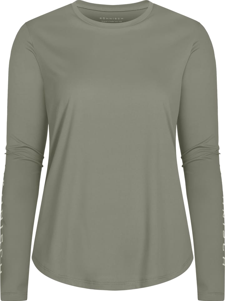 Röhnisch Women's Team Logo Long Sleeve Gunmetal Röhnisch
