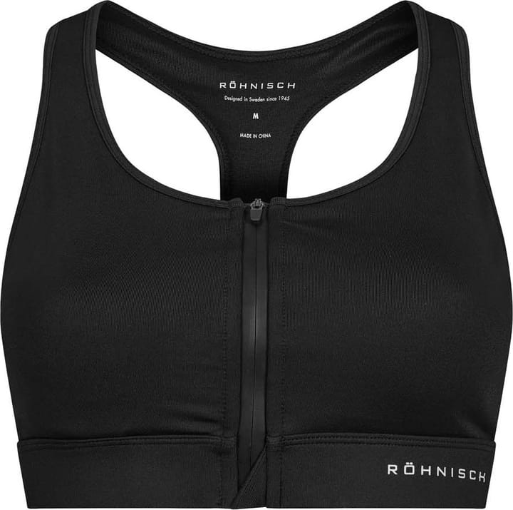 Röhnisch Women's Essential Zip Sportsbra Black Röhnisch