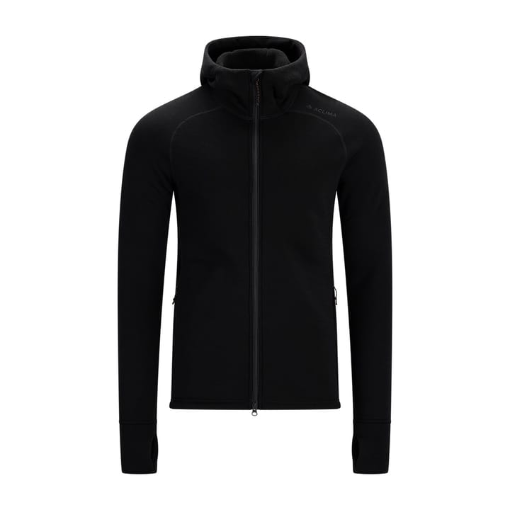Aclima Fleecewool Hooded Jacket M'S Jet Black Aclima