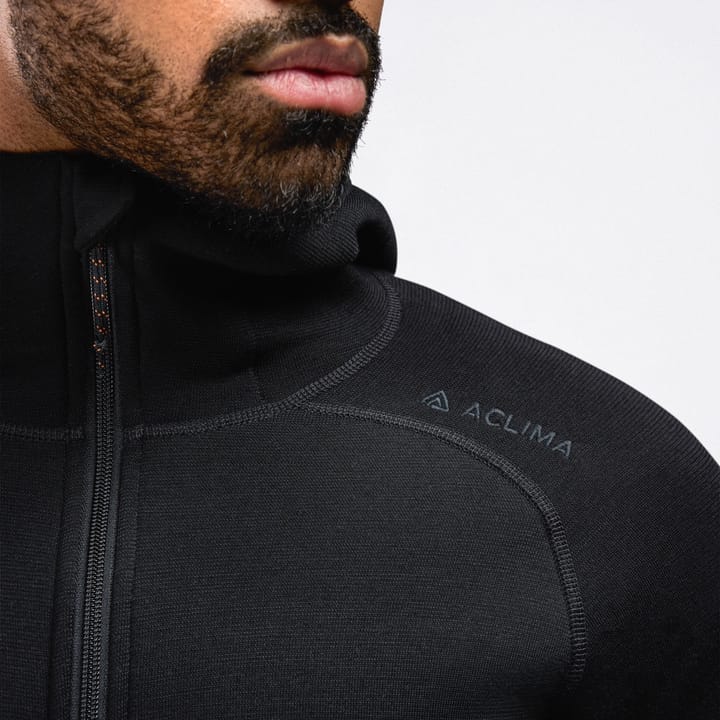 Aclima Fleecewool Hooded Jacket M'S Jet Black Aclima