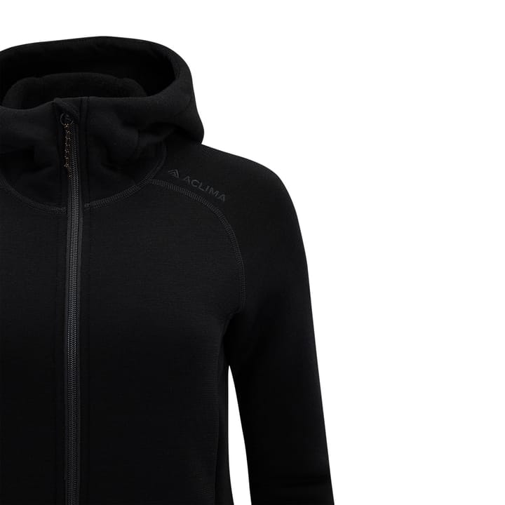 Aclima Fleecewool Hooded Jacket W'S Jet Black Aclima