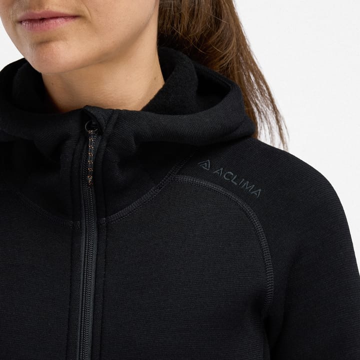 Aclima Fleecewool Hooded Jacket W'S Jet Black Aclima