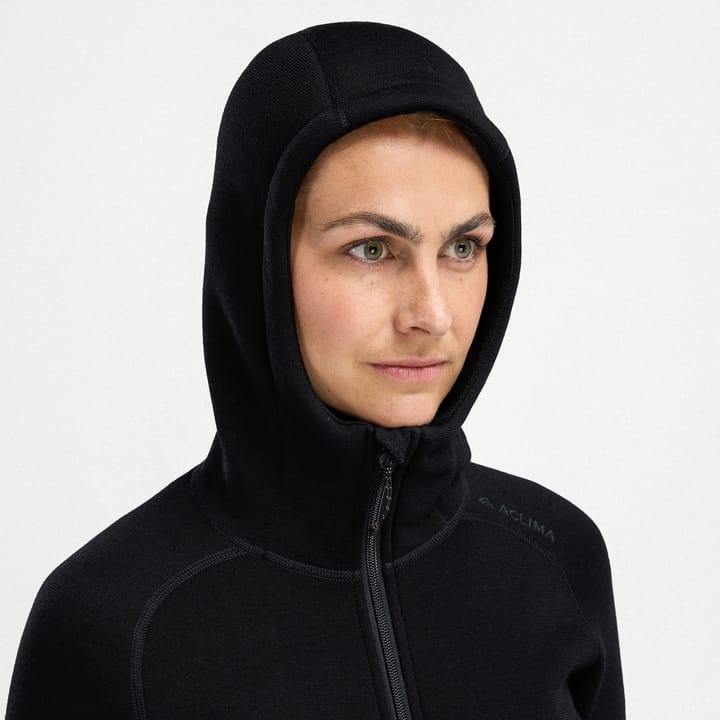 Aclima Fleecewool Hooded Jacket W'S Jet Black Aclima