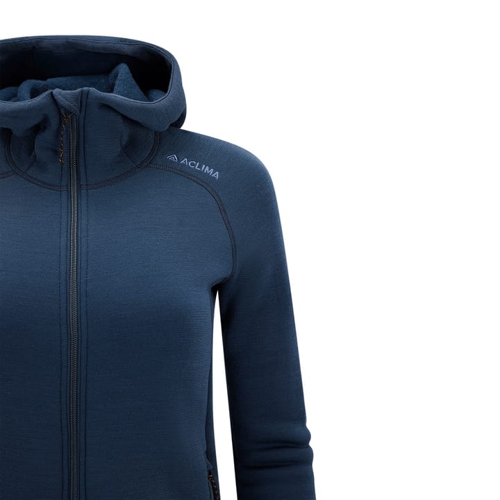 Aclima Fleecewool Hooded Jacket W'S Midnight Navy Aclima