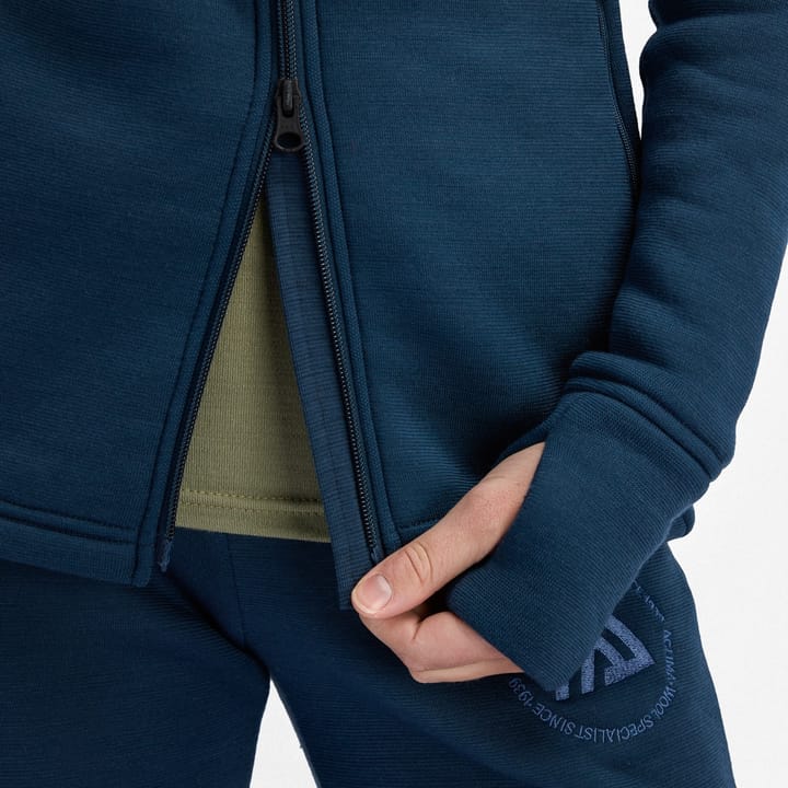 Aclima Fleecewool Hooded Jacket W'S Midnight Navy Aclima