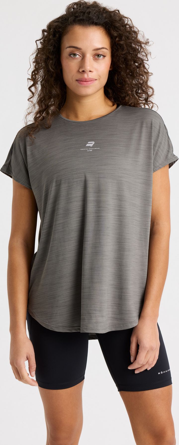 Röhnisch Women's Motion Loose Tee Gunmetal Röhnisch Röhnisch Women's Motion Loose Tee Gunmetal Röhnisch