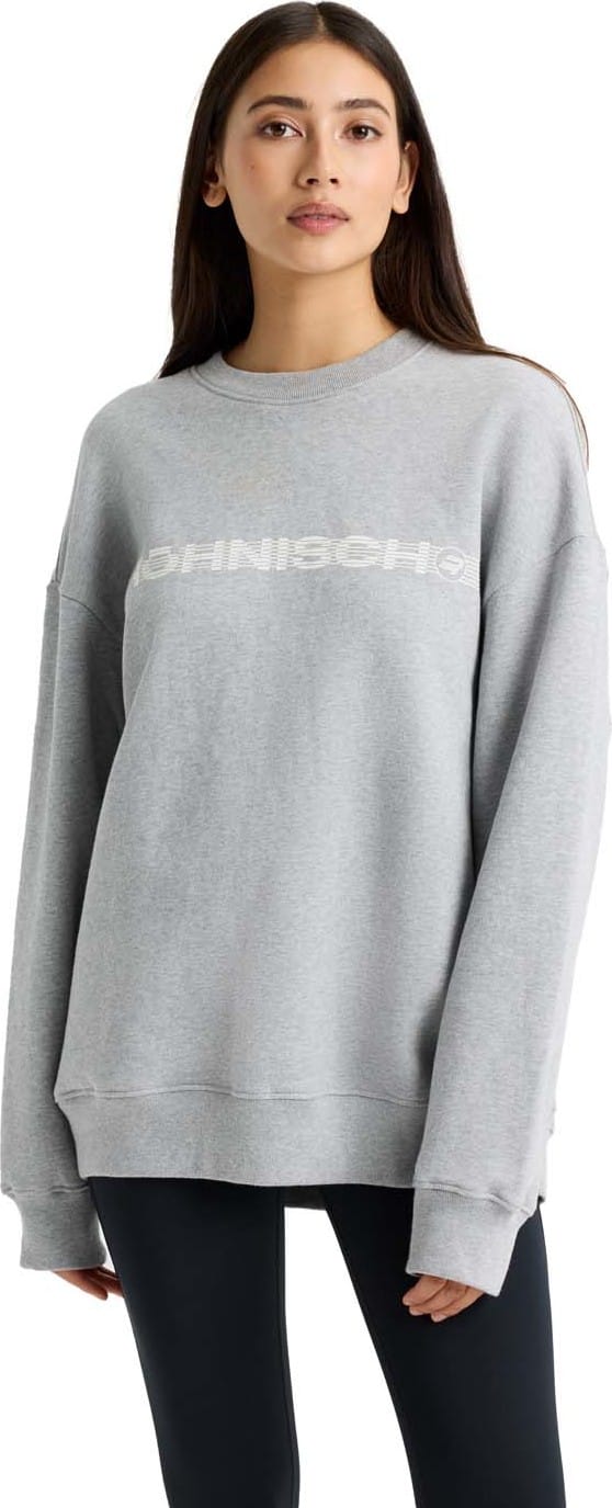 Röhnisch Women's Cotton Emblem Sweatshirt Grey Melange Röhnisch