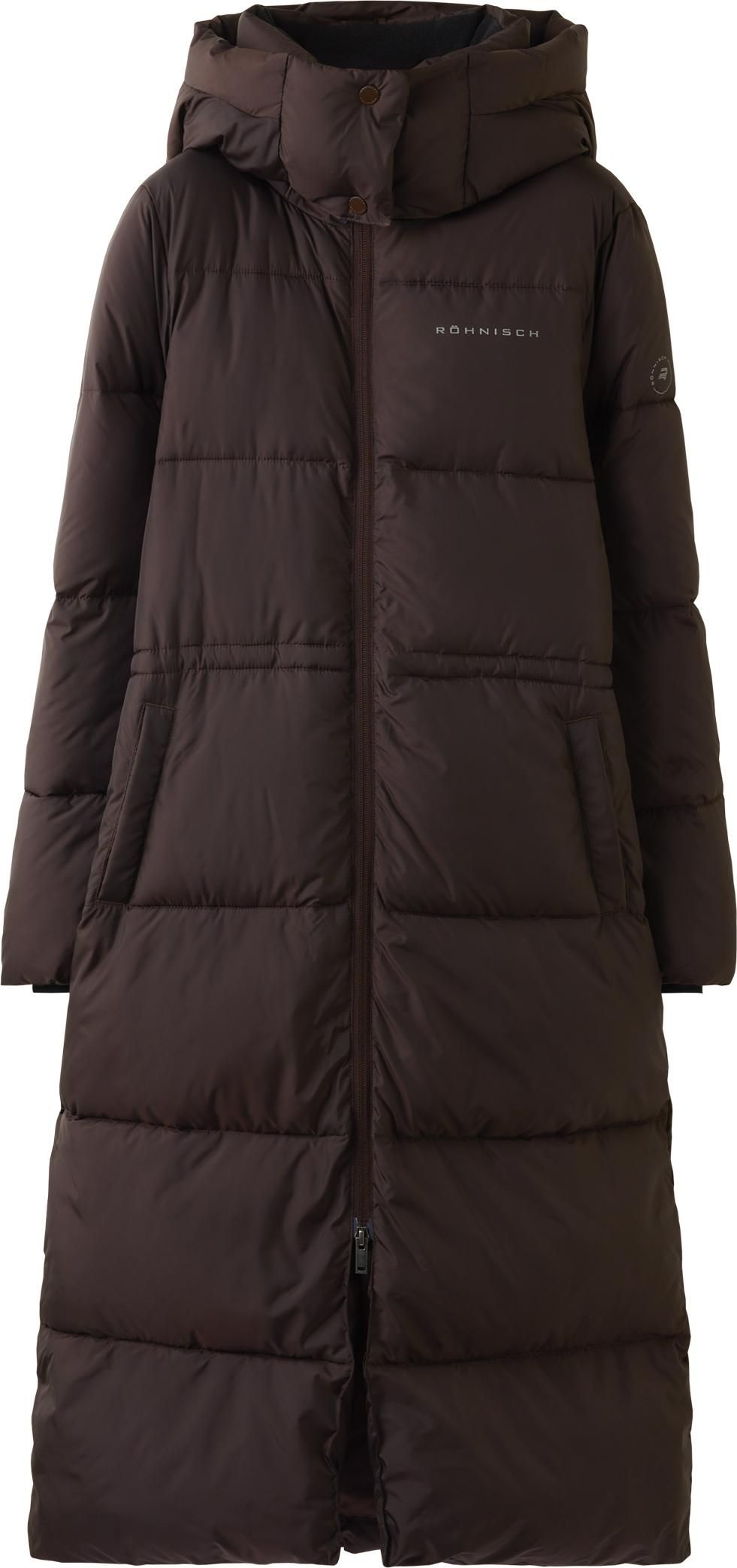 Röhnisch Women's Pebble Hood Coat Dark Brown