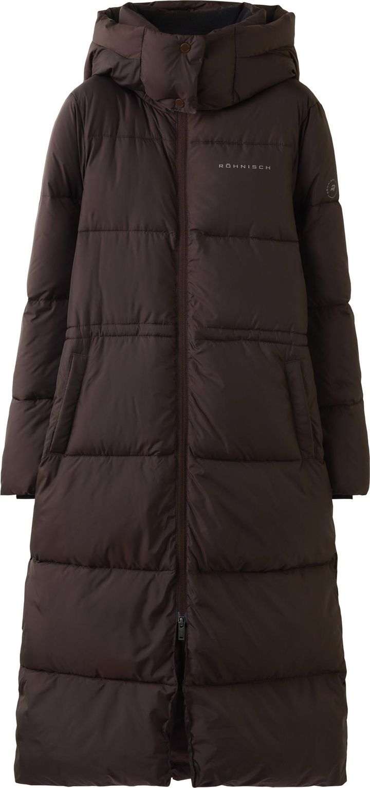 Röhnisch Women's Pebble Hood Coat Dark Brown Röhnisch