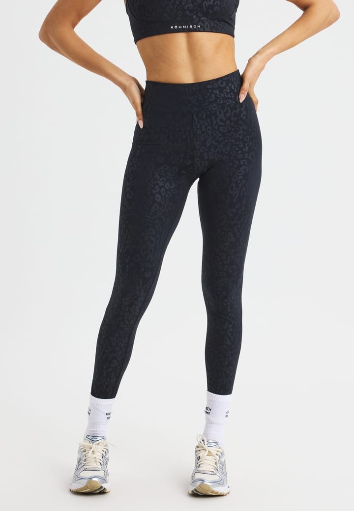 Röhnisch Women's Leo Emboss High waist Tights Leo Emboss Black Röhnisch Röhnisch Women's Leo Emboss High waist Tights Leo Emboss Black Röhnisch