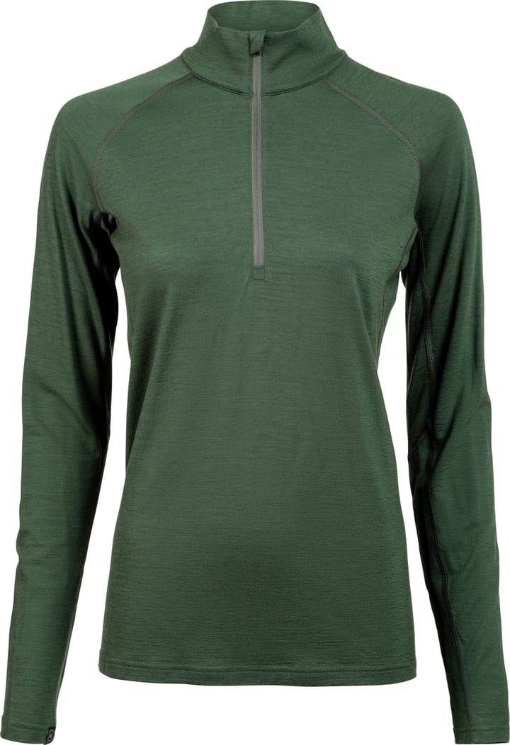Lundhags Women's Gimmer Merino Light 1/2 Zip Thyme Green Lundhags