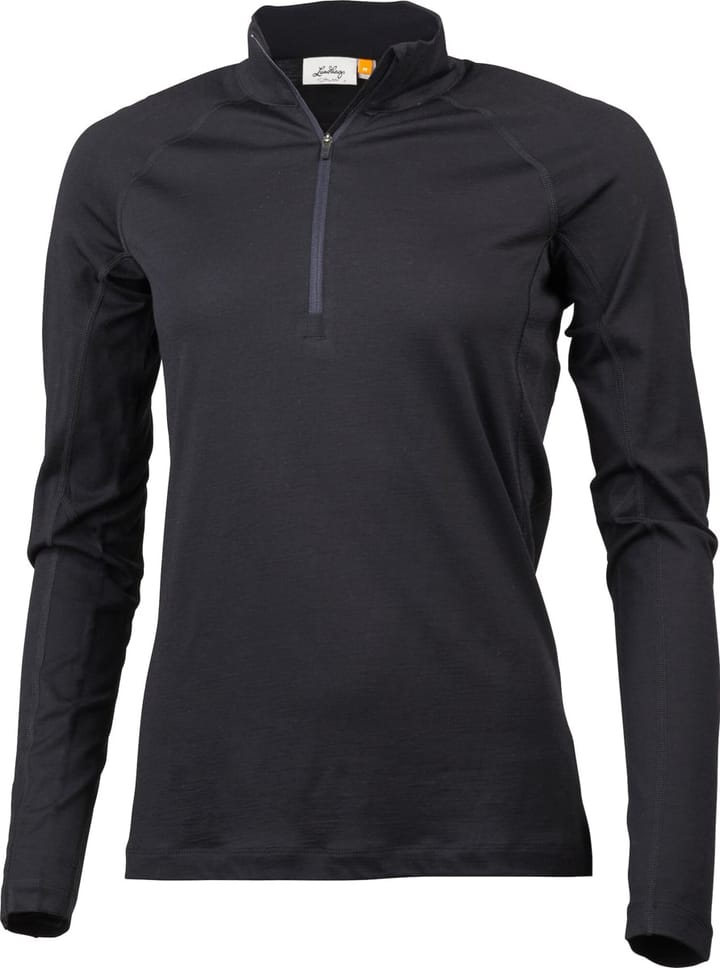 Lundhags Women's Gimmer Merino Light 1/2 Zip Black Lundhags