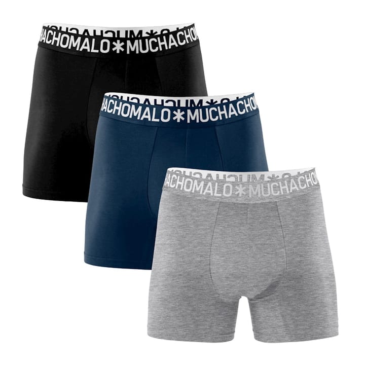 Muchachomalo Man 1132 Cotton Boxer 3pk Black/Blue/Grey Mel. Muchachomalo