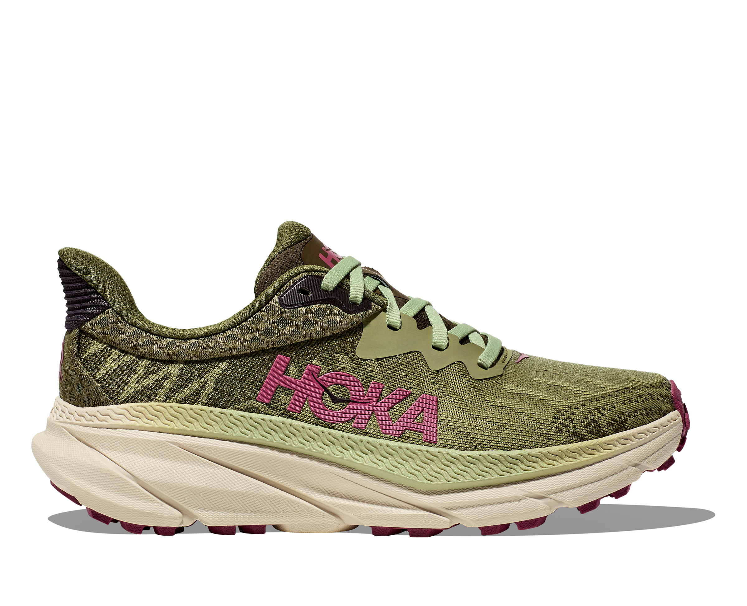 Hoka Women's Challenger ATR 7 Wide Forest Floor / Beet Root Løpesko 43 1/3