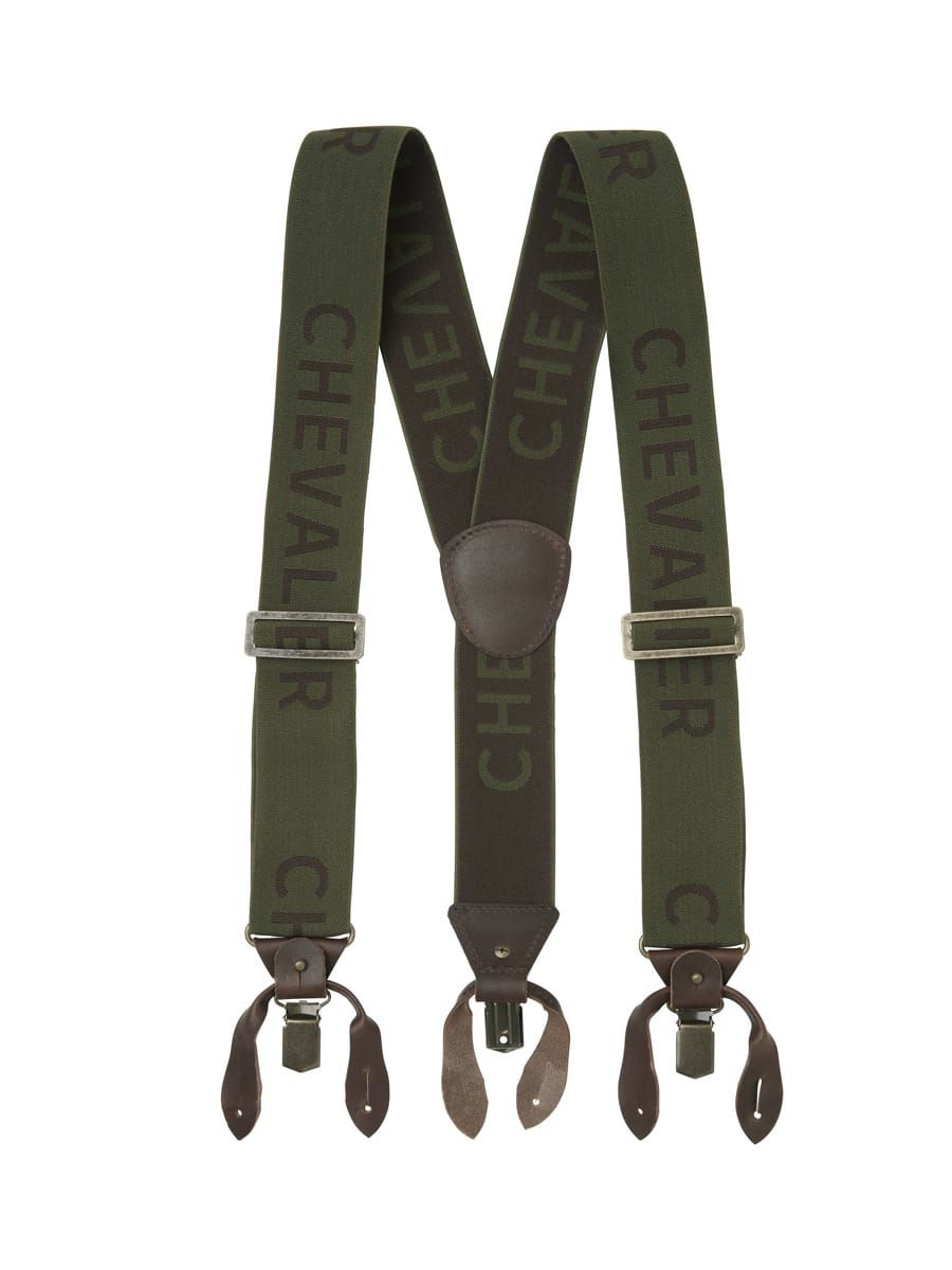 Chevalier Chevalier Logo Suspenders Dark Green