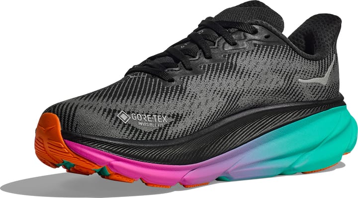 Hoka Women's Clifton 9 GORE-TEX Black / Electric Aqua Hoka Hoka Women's Clifton 9 GORE-TEX Black / Electric Aqua Hoka