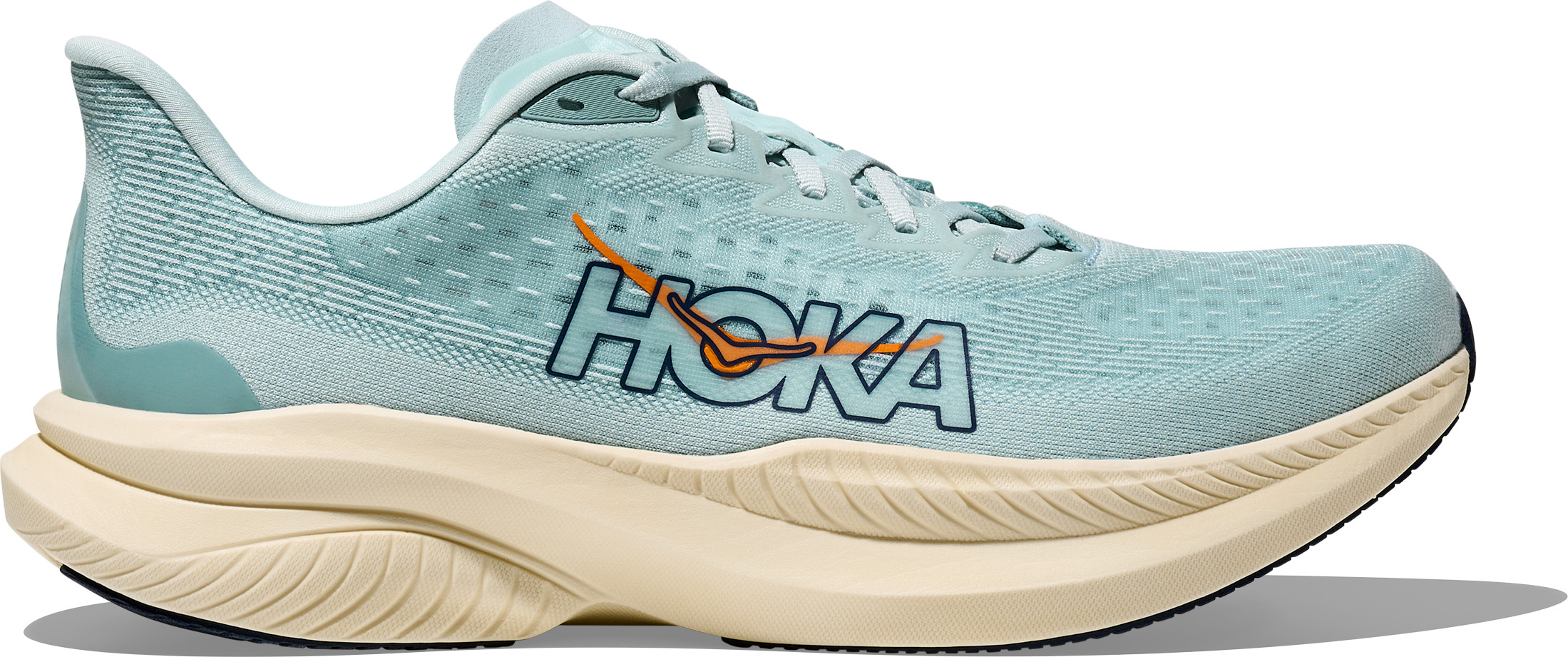 Hoka Men's Mach 6 Clear Sea/Sea Water Løpesko 42 2/3