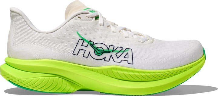 Hoka Men's Mach 6 White/Neon Lime Hoka